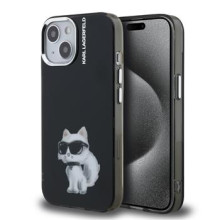 Karl Lagerfeld IML Aquarelle Choupette Case for iPhone 15 Black